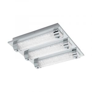 Krom design taklampa glas, Iris, 7W, 4000K LED, IP44