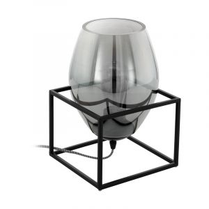 Svart design bordslampa stål, Josephus, med brytare