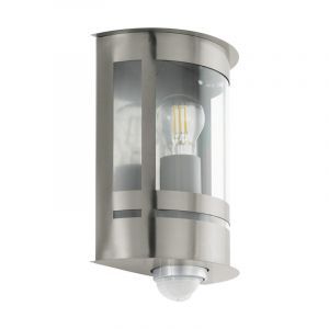 Silver modern utomhus vägglampa med rörelsesensor metall, Jeremy, IP44