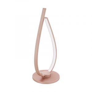Guld design bordslampa aluminium, Josef, 14W, 3000K LED, med brytare