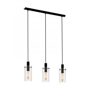 Svart modern fönsterlampa glas, Jovanni