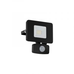 Svart utomhus vägglampa med rörelsesensor aluminium, Joey, IP44