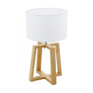 Trä bordslampa brun, Maico, med brytare