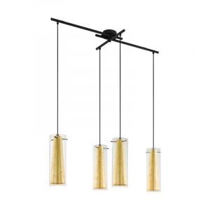 Guld modern fönsterlampa glas, Barceno