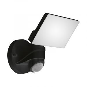 Svart utomhus vägglampa med rörelsesensor plast, Joselien, 13W, 5000K LED, IP44