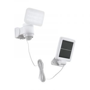 Vit utomhus vägglampa solcell plast, Frits, 5W, 6500K LED, IP44