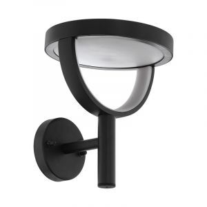 Svart modern utelampa aluminium, Funs, 15W, varm till kall vit justerbar LED, IP44
