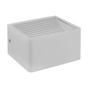 Vit modern utelampa aluminium, Nicoliene, 6W, 3000K LED, IP65