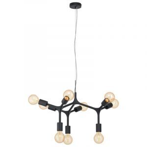 Svart modern fönsterlampa stål, Anjana