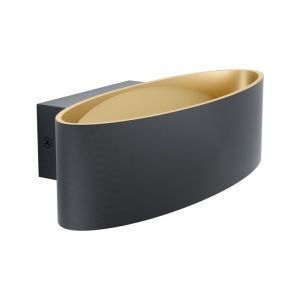 Guld modern vägglampa aluminium, Elmar, 10W, 3000K LED