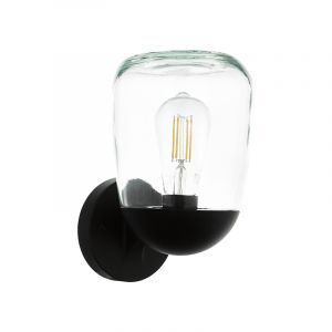 Svart modern utelampa aluminium, Kerwin, IP44