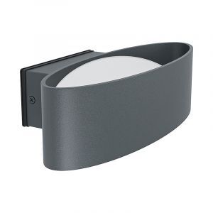 Antracit modern utelampa aluminium, Kawita, 10W, 3000K LED, IP44