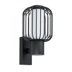 Svart modern utelampa stål, Latife, IP44