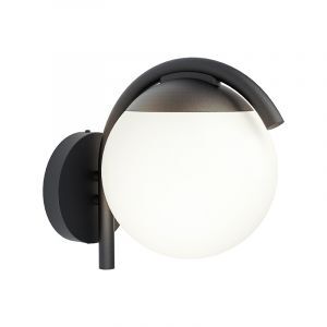 Svart modern utelampa stål, Lynne, IP44