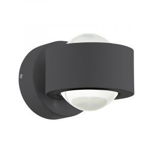 Antracit modern utelampa aluminium, Lyn, 2W, 3000K LED, IP44