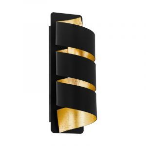 Guld modern vägglampa stål, Niek