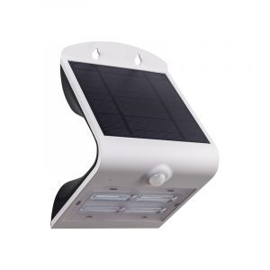 Vit modern utomhus vägglampa med rörelsesensor plast, Lydie, 3,2W, justerbar ljusfärg LED, IP54