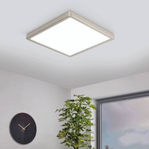 Nickel smart taklampa plast, Geraldo, 19,5W, varm till kall vit justerbar LED, IP44
