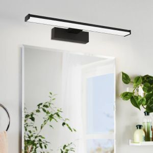 Svart spegelbelysning plast, Nancy, 7,4W, 4000K LED, IP44