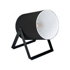 Svart rustik bordslampa stål, Yvana, med brytare