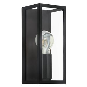 Svart modern badrumslampa vägg glas, Amadou, IP44