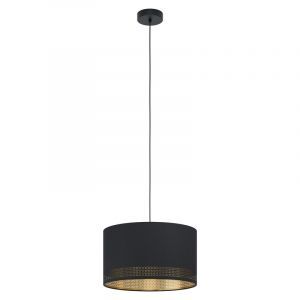 Svart modern fönsterlampa tyg, Niko