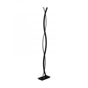 Svart modern golvlampa aluminium, Arantxa, 32W, 3000K LED, med brytare