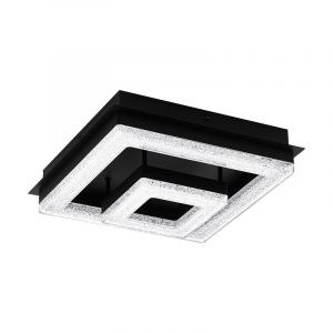 Svart design plafond stål, Arjo, 12W, 3000K LED