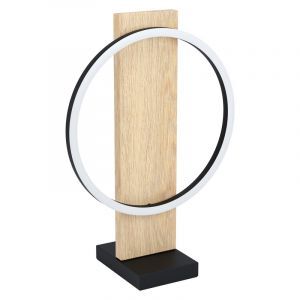 Trä bordslampa brun, Annebel, 12W, 3000K LED, med brytare