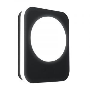 Svart modern utelampa aluminium, Luut, 9W, 3000K LED, IP44