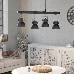 Svart industri fönsterlampa aluminium, Liane