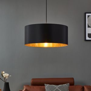 Svart modern fönsterlampa tyg, Kelsey