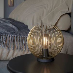 Guld industri bordslampa aluminium, Keimpe, med brytare
