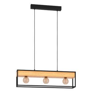 Svart industri fönsterlampa aluminium, Jelani