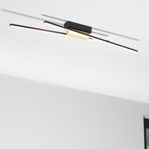 Svart modern taklampa aluminium, Leintje, 13W, 3000K LED