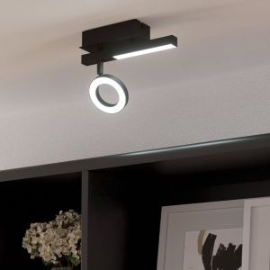 Svart modern spotlight tak aluminium, Madelinde, 3,2W, 3000K LED