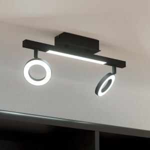 Svart modern spotlight tak aluminium, Madelinde, 3,2W, 3000K LED