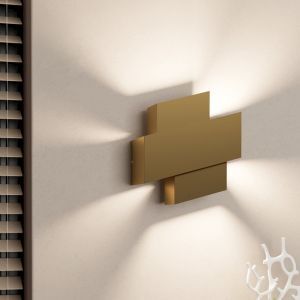 Guld design vägglampa aluminium, Kylie