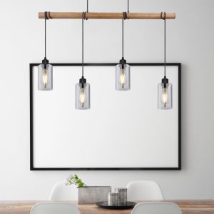 Rustik fönsterlampa trä, Mariya