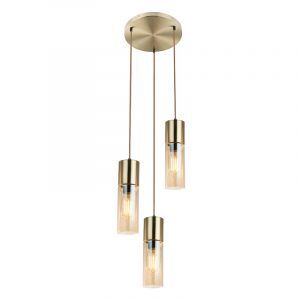 Bärnstensfärgad design fönsterlampa glas, Xena