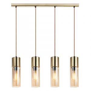 Bärnstensfärgad design fönsterlampa glas, Xena