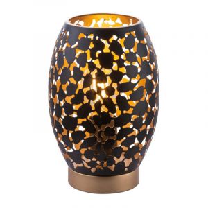 Svart modern bordslampa metall, Bilboa