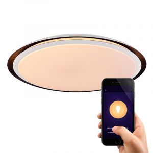 Vit modern smart taklampa metall, Invo, 40W, varm till kall vit justerbar LED