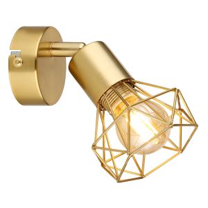 Guld industri väggspotlight metall, Oebele