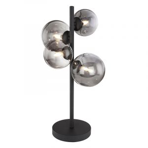 Svart design bordslampa glas, Melinda, med brytare