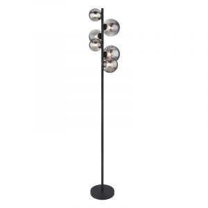 Svart design golvlampa glas, Melinda, med brytare