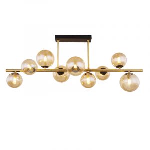 Bärnstensfärgad design taklampa glas, Melinda