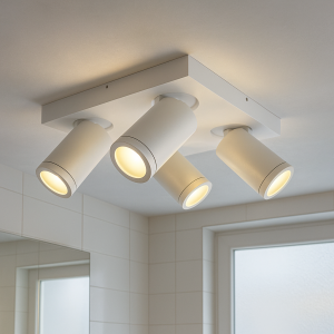 Modern spotlight tak vit, Kenan, IP44