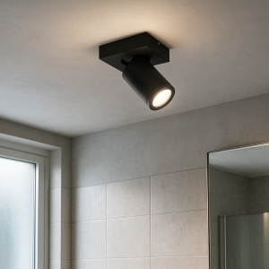 Modern spotlight tak svart, Kenan, IP44