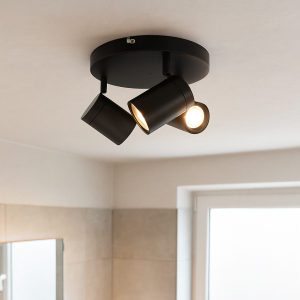 Modern spotlight tak svart, Ciara, IP44